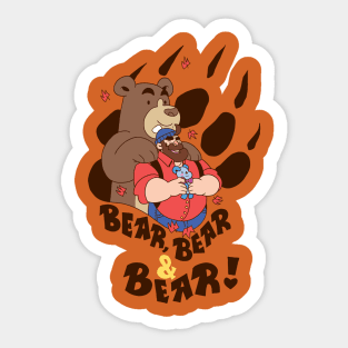 Bear, Bear & Bear Sticker